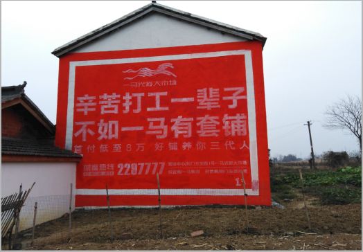 博白一马光彩墙体广告